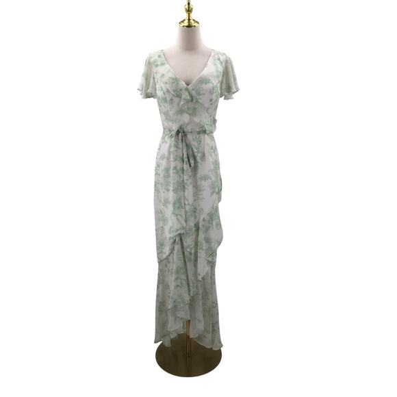 AW BRIDAL 8 M verdant wilds green floral Celia spring party maxi dress B143 - Picture 3 of 9